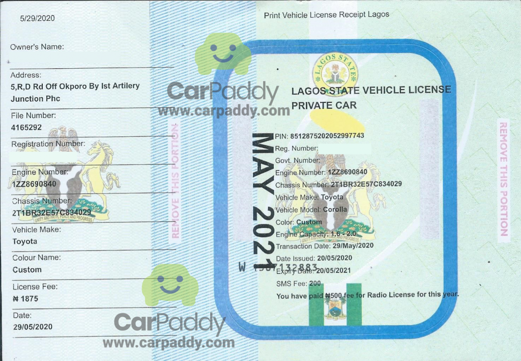 What is a Vehicle License & how does it look like? – CarPaddy Blog