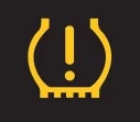 Car Low tire pressure warning indicator